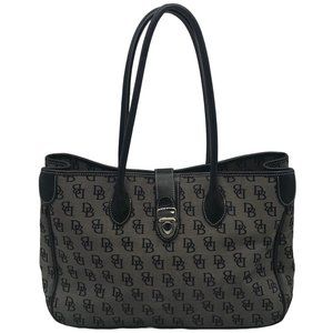 Dooney & Bourke Black Signature Canvas Tote Bag